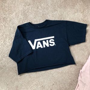 Vans Short Sleeve Crop Top Blue
